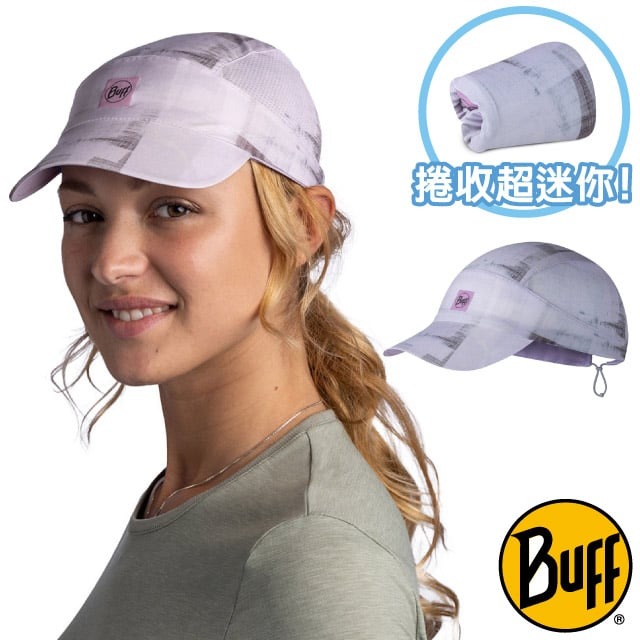 【BUFF】FASTWICK 極速排汗+抗UV可捲收跑帽/遮陽帽子/BF133830-555 粉彩印象✿30E010